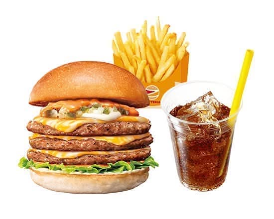 【セット】トリプル絶品チーズバーガーTriple ZEPPIN（Supreme） Cheeseburger Set