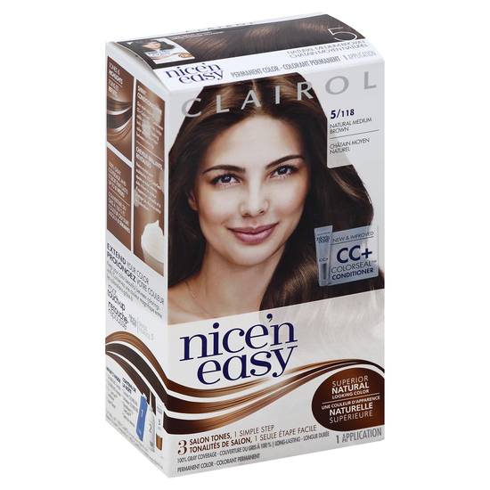 Clairol Nice'n Easy Permanent Hair Color (natural medium brown)