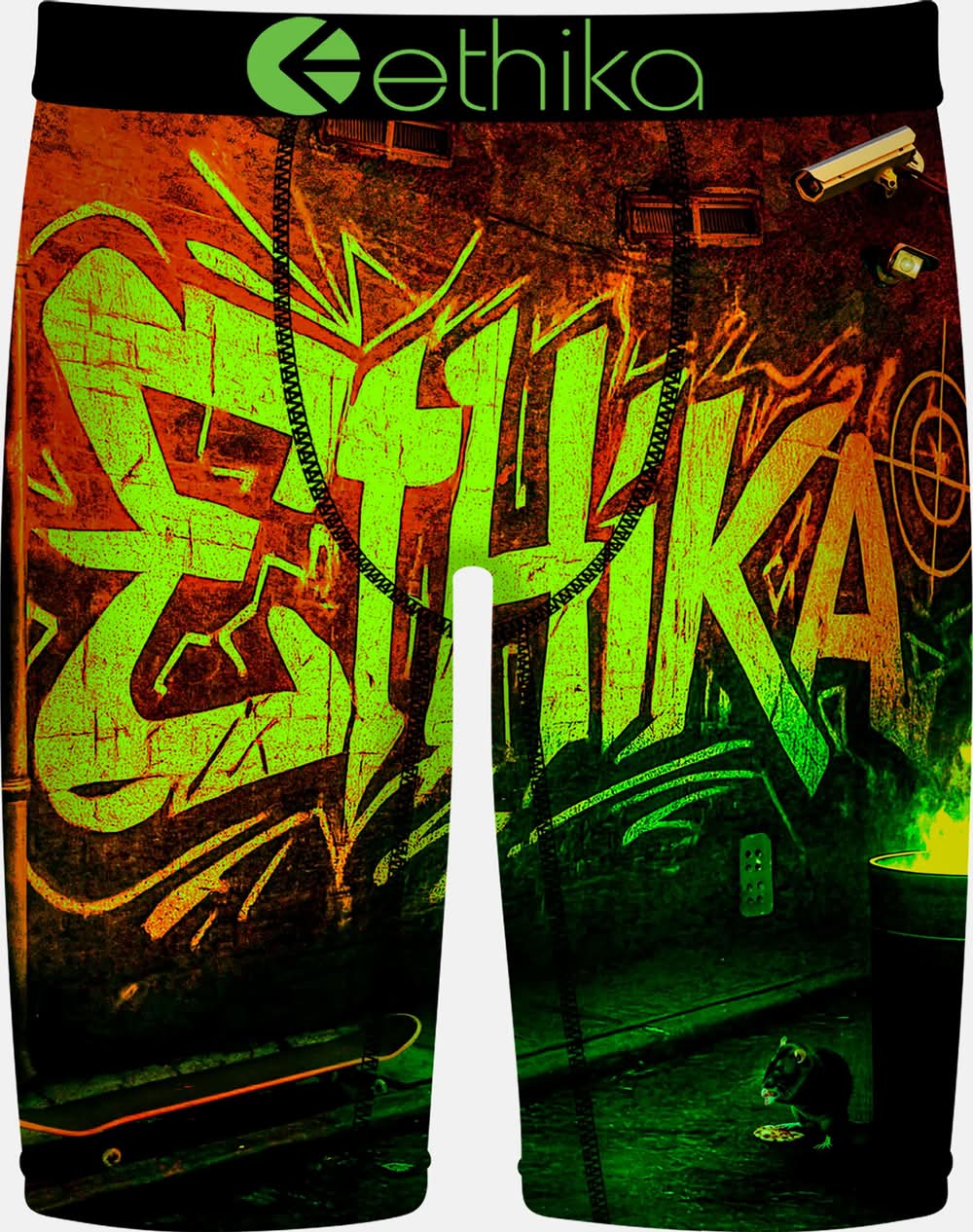 Ethika Men's The Wall Boxer Briefs (Multi, L)
