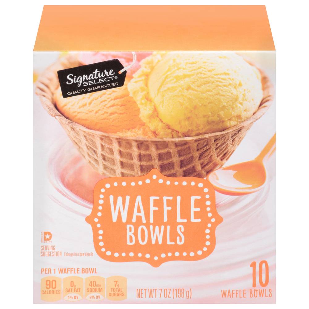 Signature Select Ice Cream Waffle Bowls (7 oz)