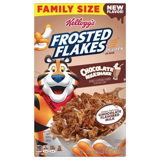 Kellogg's Frosted Flakes Breakfast Cereal Chocolate Milkshake