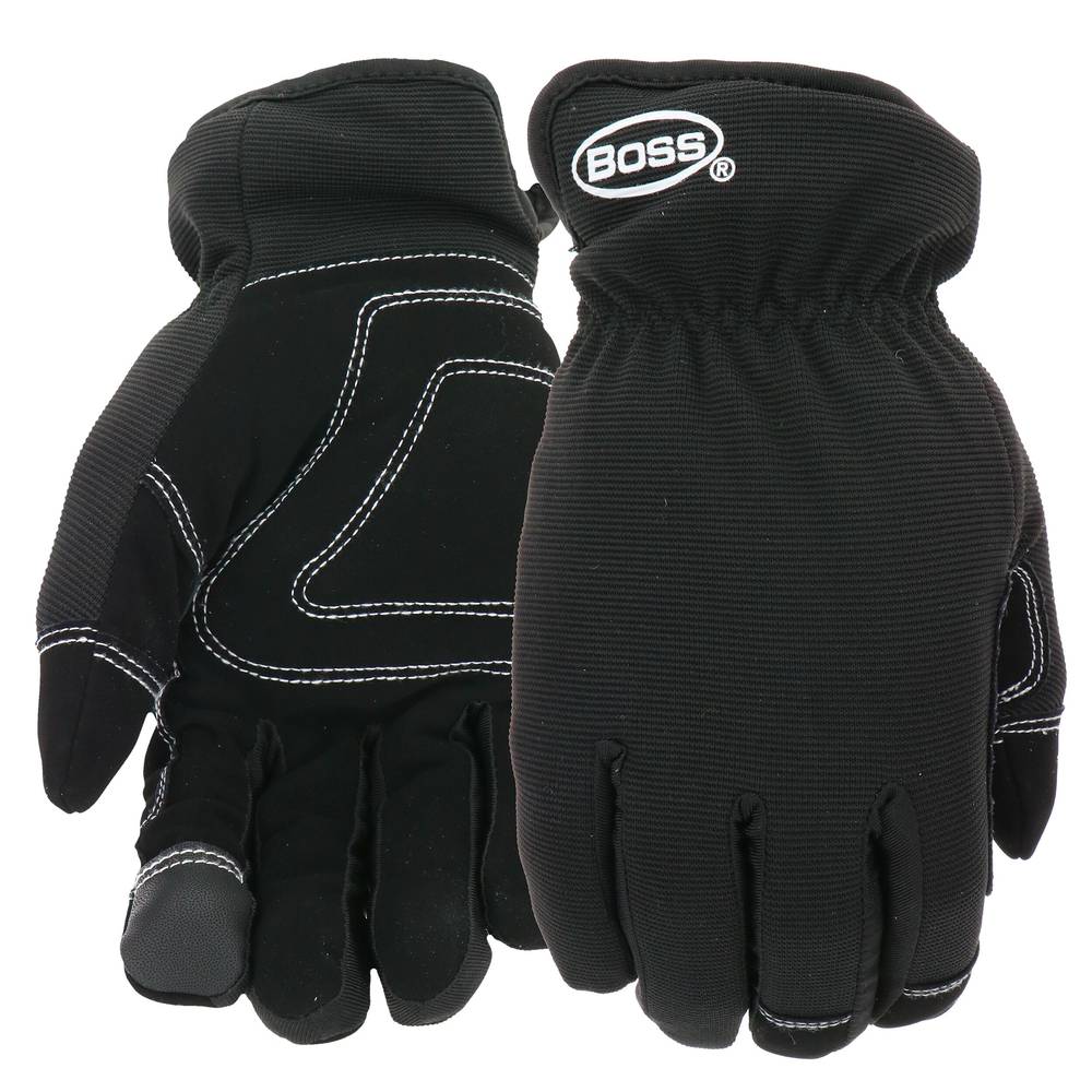 Boss Large Black Synthetic Leather Gloves, (1-Pair) | B95261-L