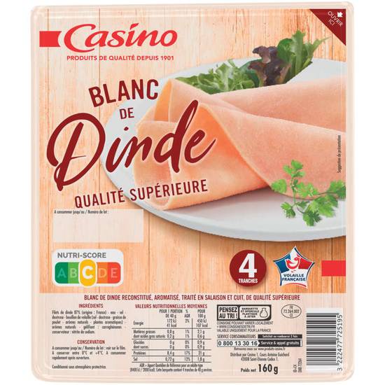 Blanc de dinde - 4 tranches