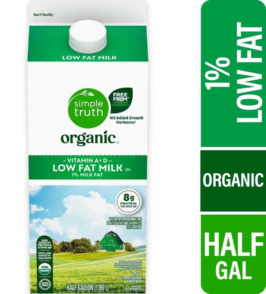 Simple Truth Organic 1% Low Fat Milk (1.89 L)