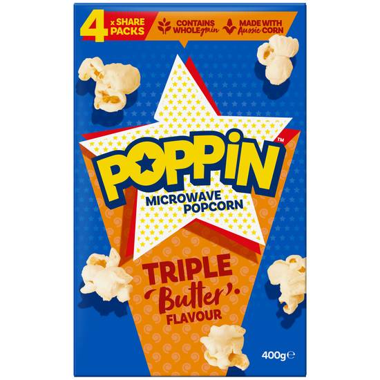 Poppin Triple Butter Microwave Popcorn
