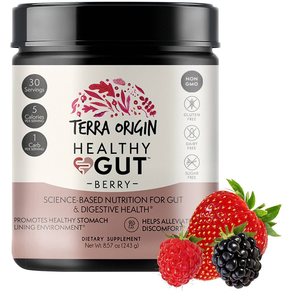 Terra Origin Healthy Gut Powder Dietary Supplement (berry)