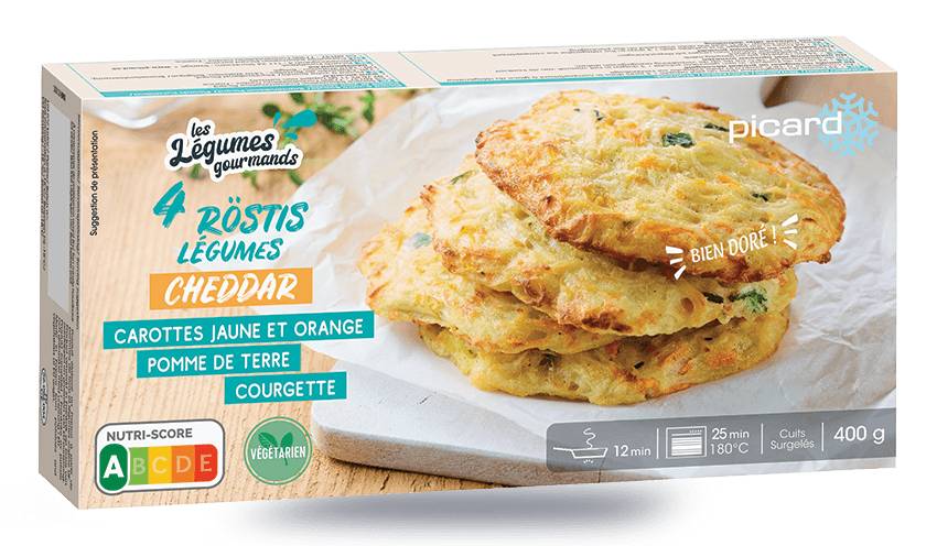 4 röstis de légumes et cheddar