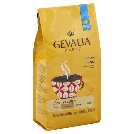 Gevalia House Blend Medium Roast Arabica Ground Coffee (12 oz)