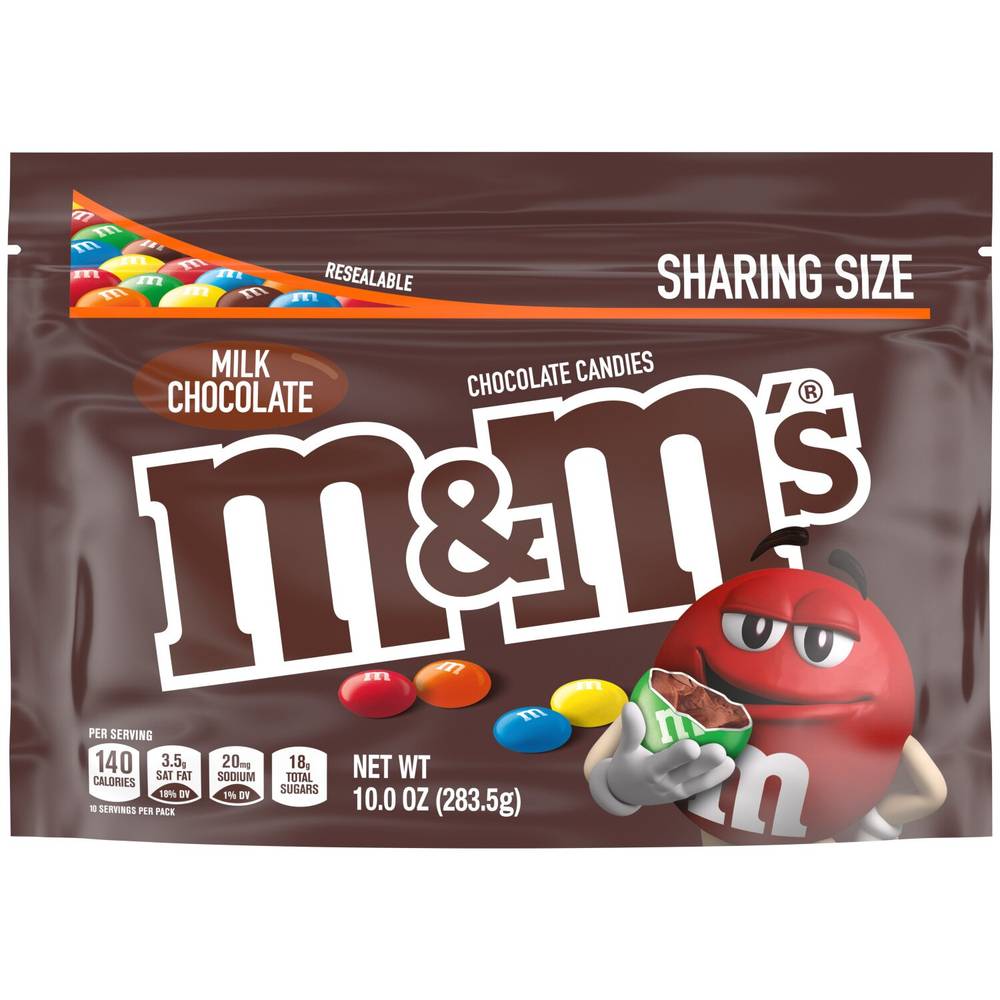 M&M'S Milk Chocolate Candy, Sharing Size, 10 Oz