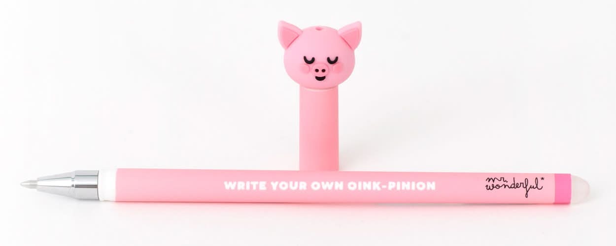 Caneta Apagar Bo Bo - Porco