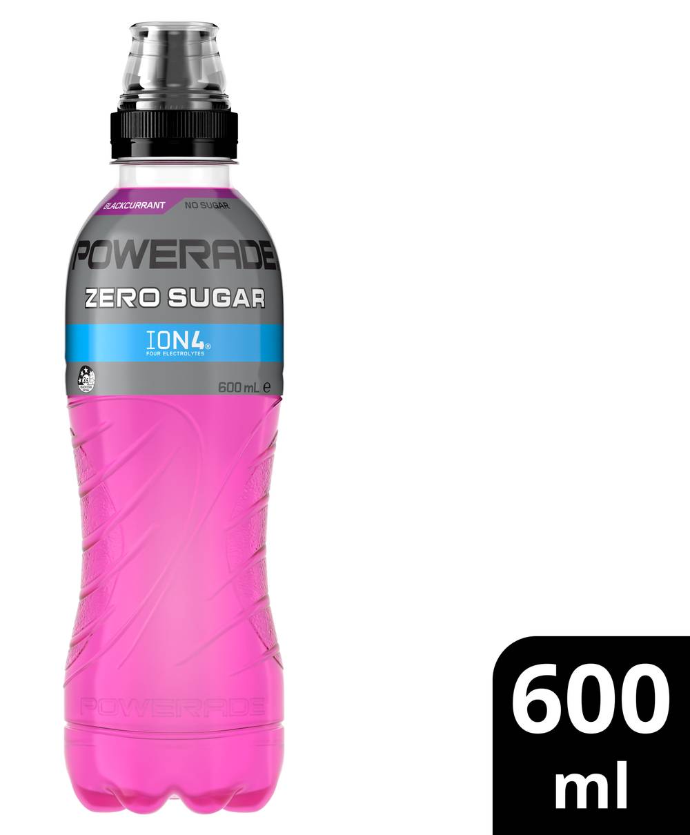 Powerade Zero Sugar Sport Drink, Blackcurrant (600mL)