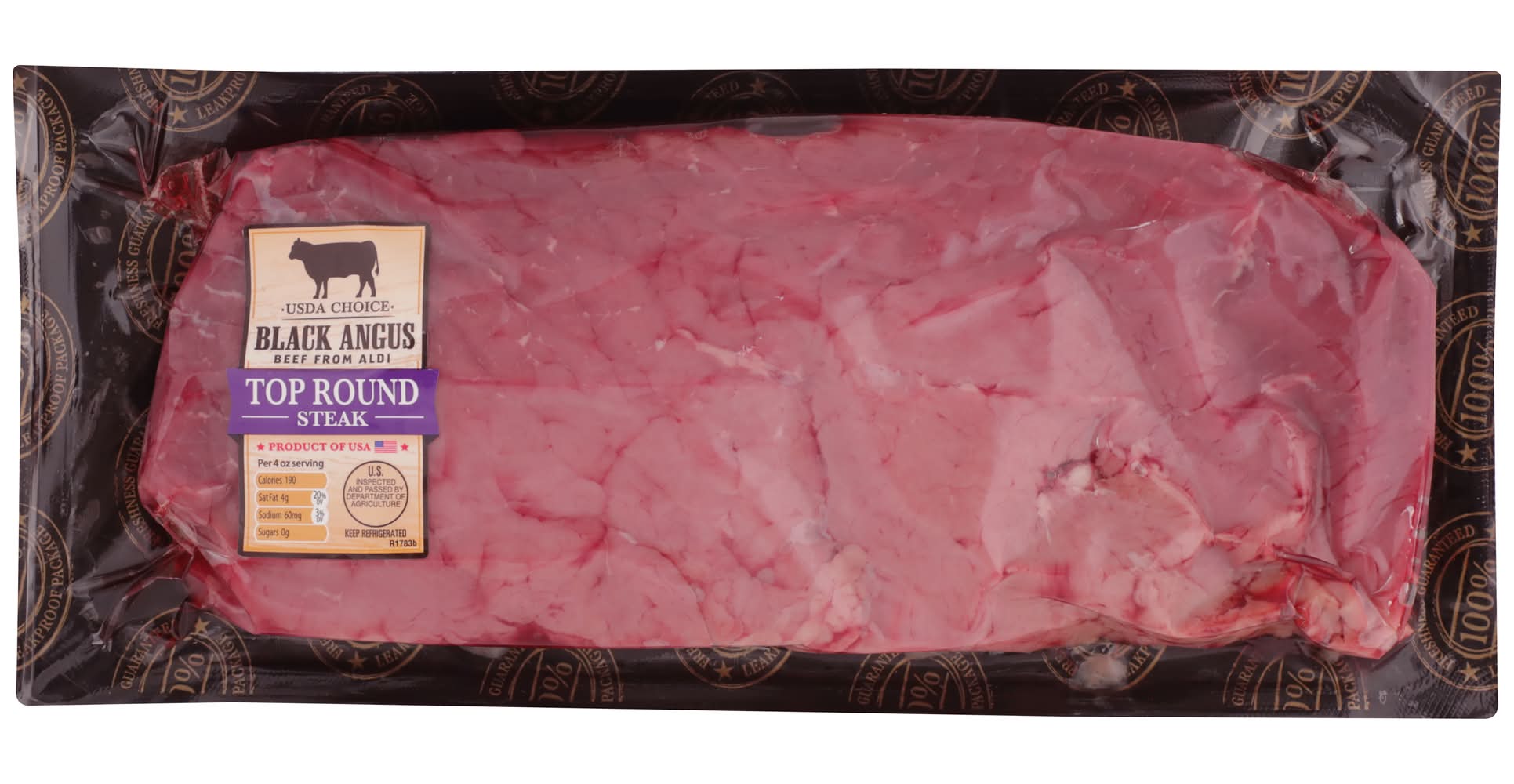 USDA Choice Black Angus Top Round Beef Steak