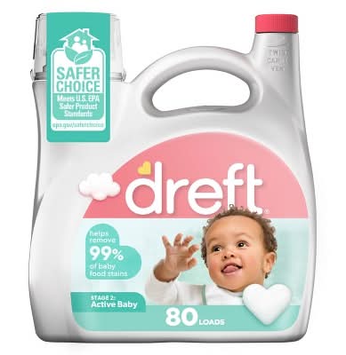 Dreft Stage 2 Active Baby 80 Loads Liquid Laundry Detergent (105 fl oz)