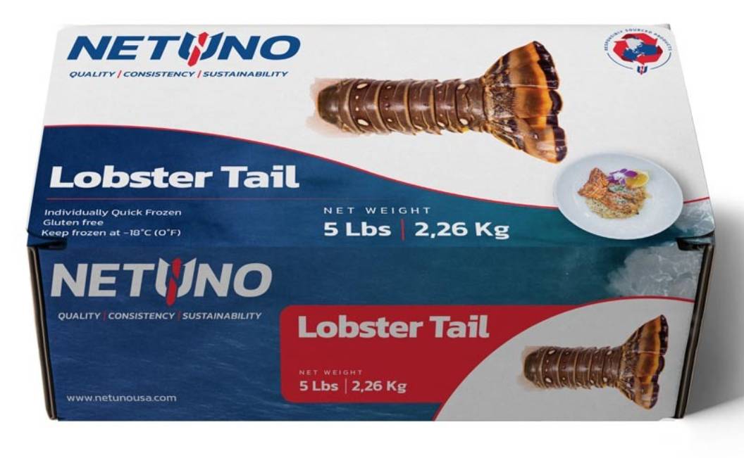 Frozen Netuno Lobster Tails, 10-12 oz each - 5 lbs (1 Unit per Case)