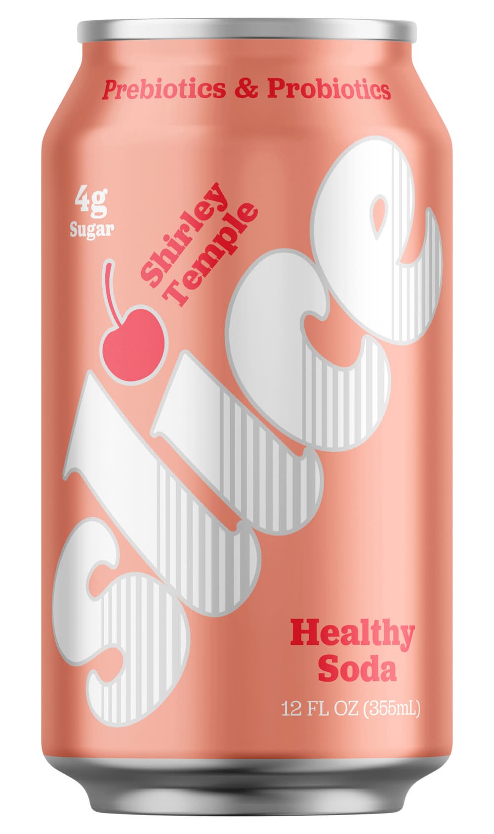 Slice Prebiotic & Probiotic Healthy Soda, Shirley Temple (12 fl oz)