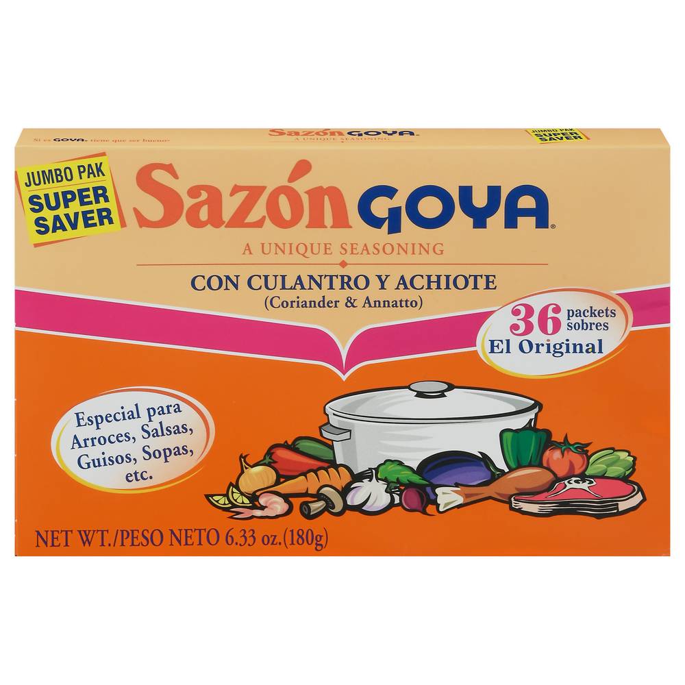 Sazon Goya Coriander & Annatto Seasoning (6.33 oz)