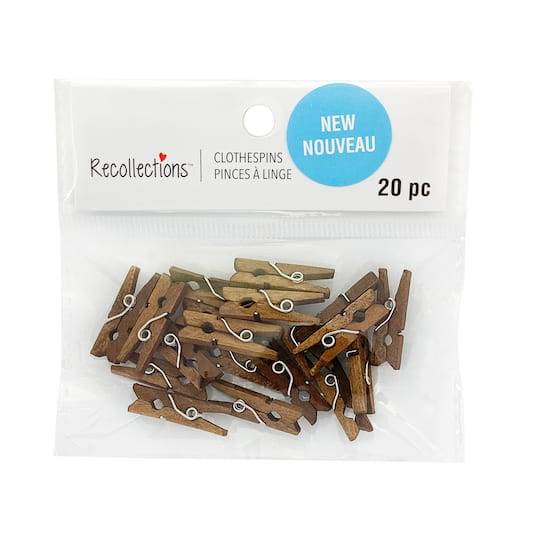 Mini Walnut Clothespins By Recollections