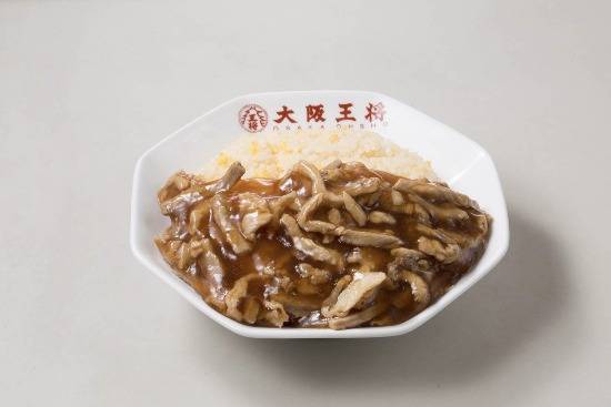 豚⾁の細切りあんかけ炒飯