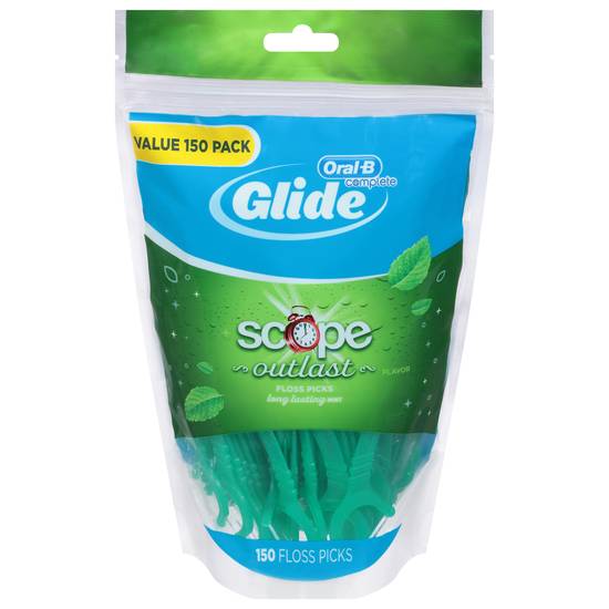 Oral-B Glide Scope Outlast Flavor Long Lasting Mint Floss Picks (150 ct)