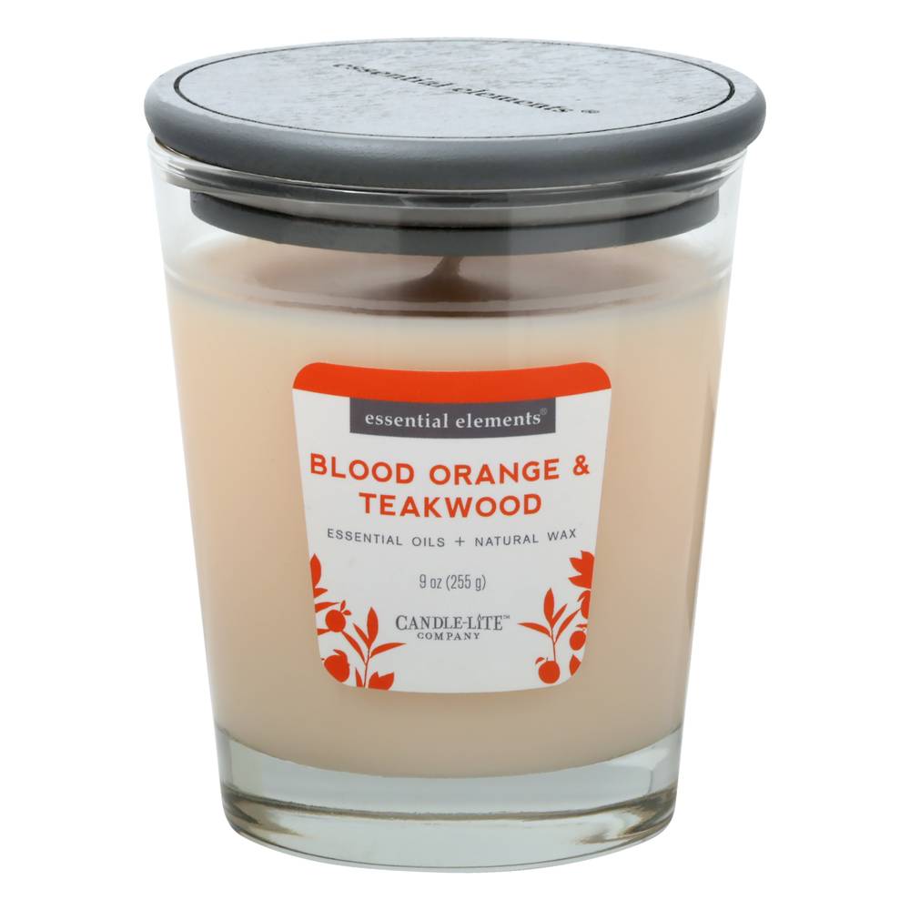 Essential Elements Blood Orange & Teakwood Candle (9 oz)