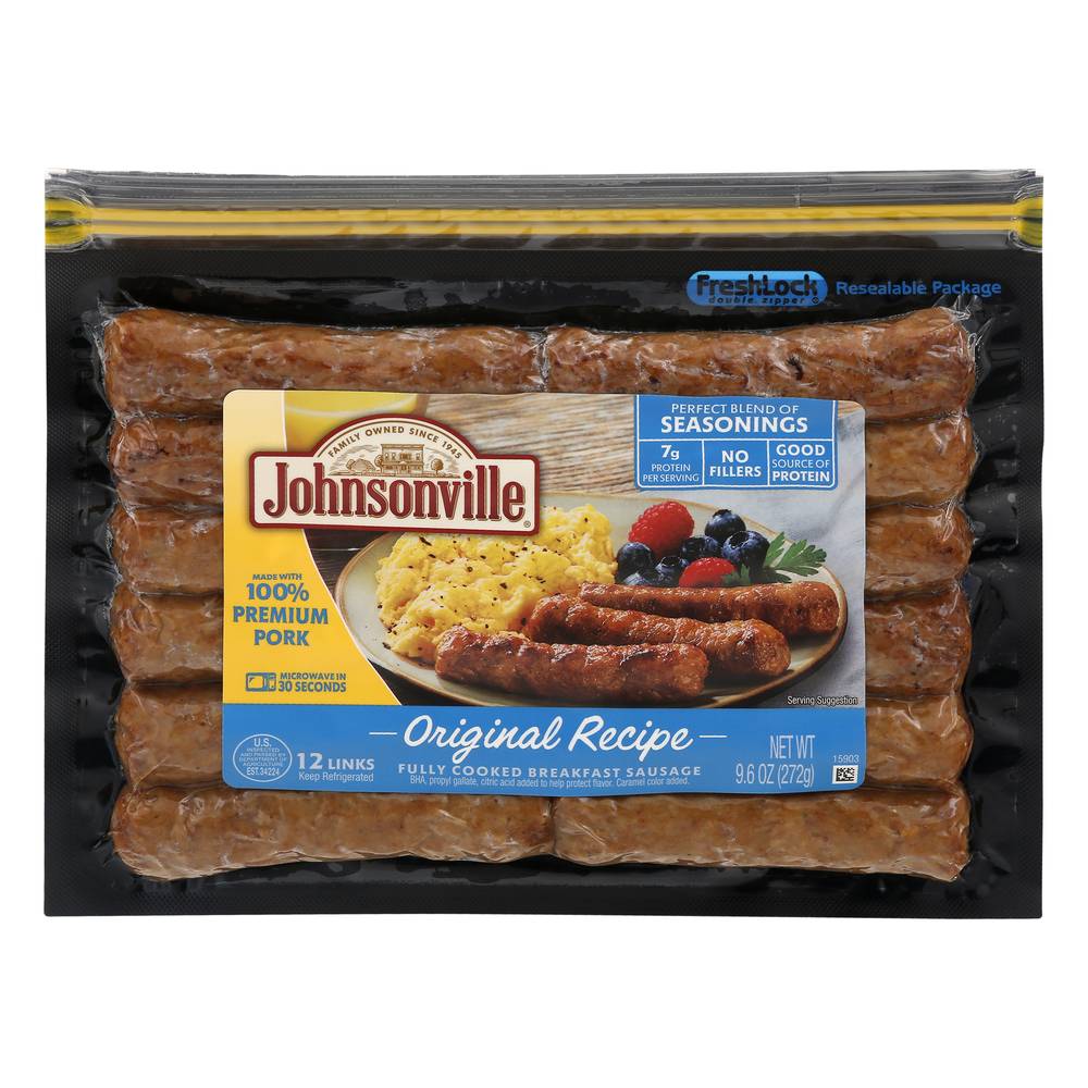 Johnsonville Original Recipe Fully Cooked Breakfast Sausage (9.6 oz)