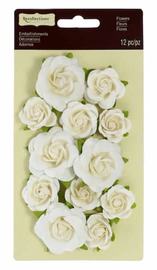 Recollections Sweetwater Roses, White (12 ct)