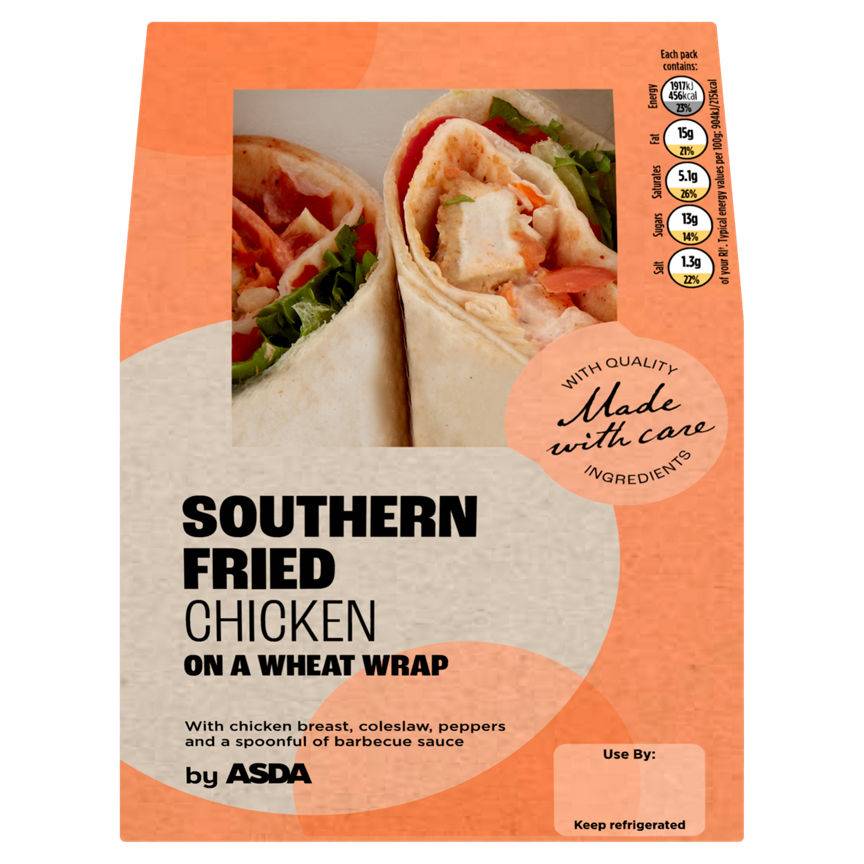 Asda Southern Fried Chicken on a Wheat Wrap