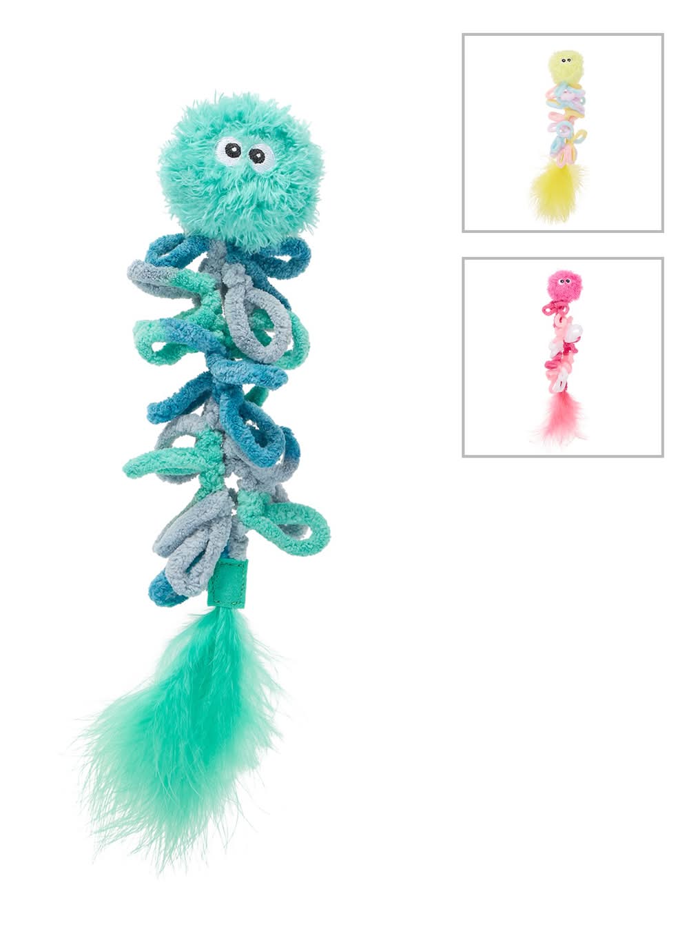 Whisker City Caterpillar Cat Toy (Color: Multi Color)