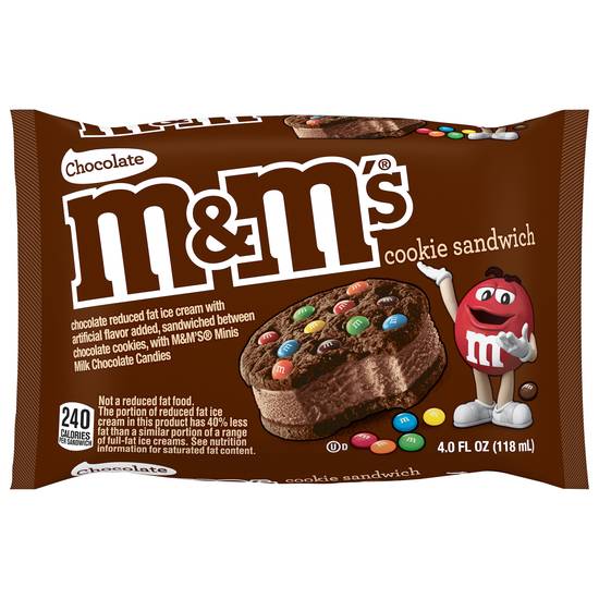 M&M's Chocolate Ice Cream Cookie Sandwich