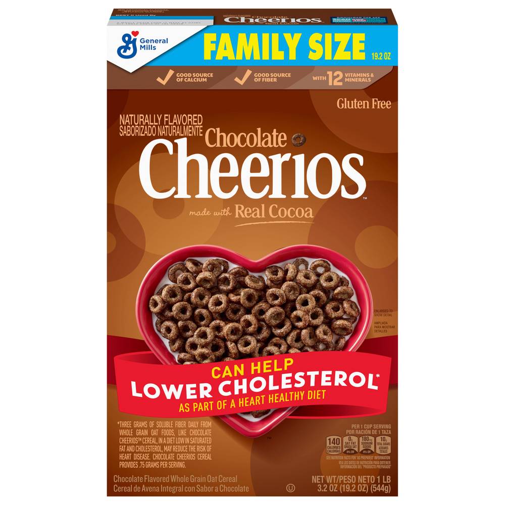 Cheerios Chocolate Flavored Whole Grain Oat Cereal Family Size (1.2 lbs)