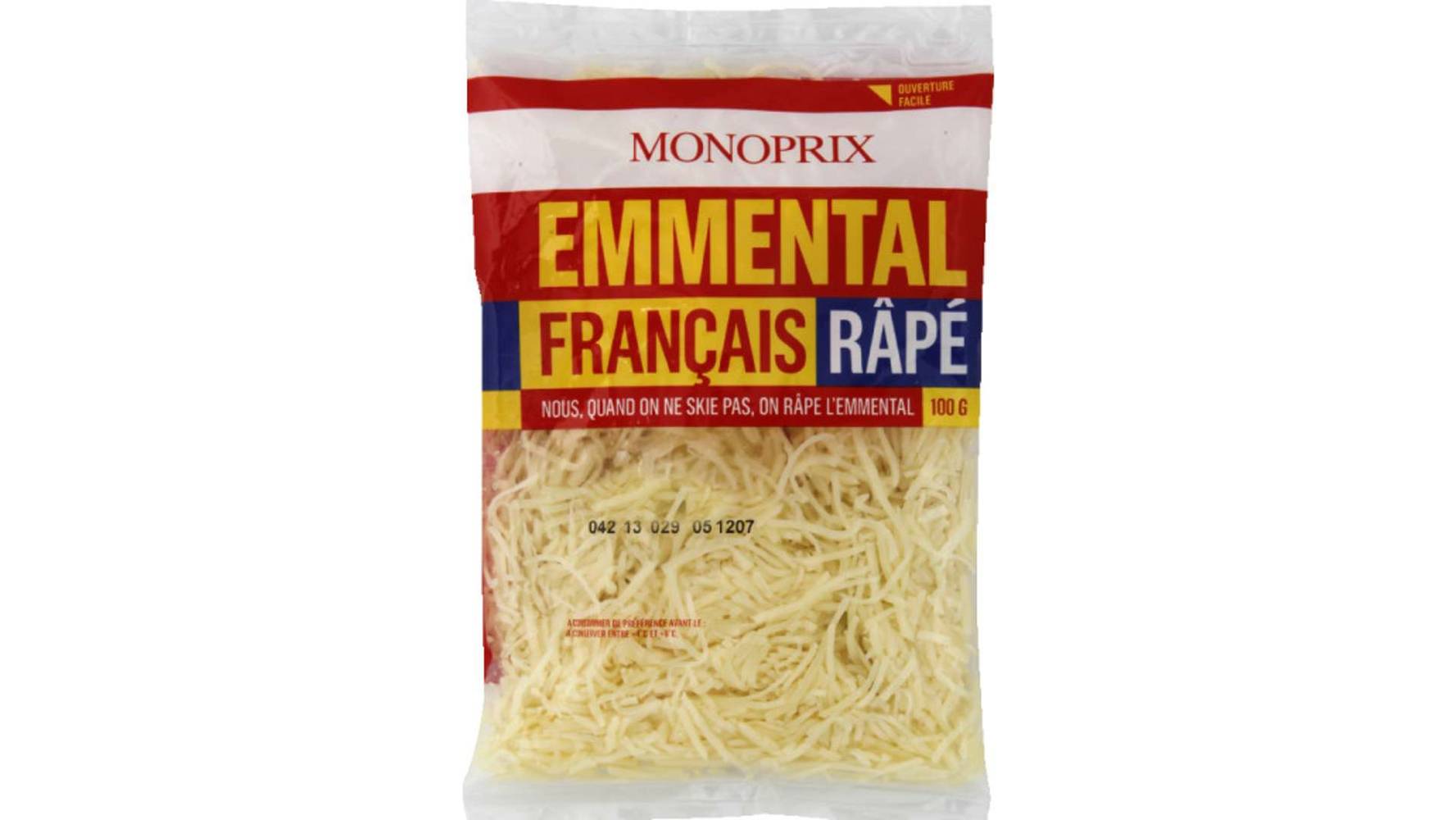 Monoprix Emmental français râpé Le sachet de 100g