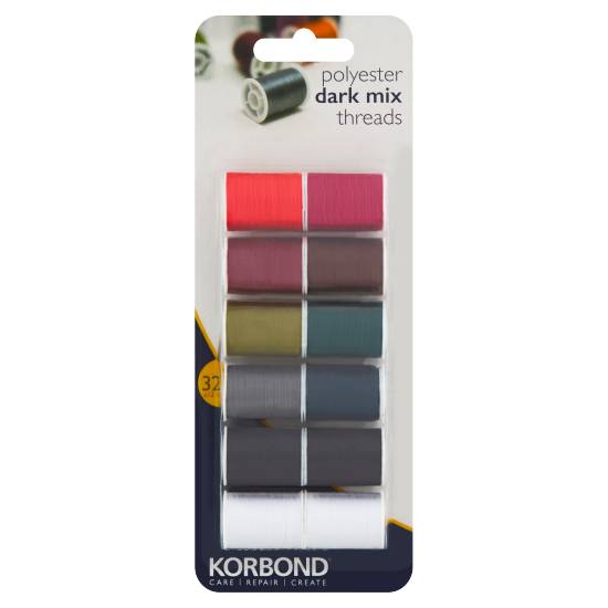 Korbond Polyester Dark Mix Threads (40.82g)