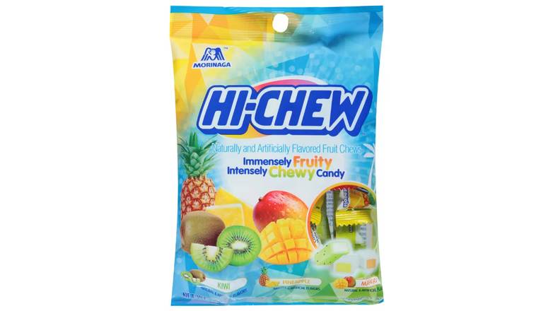 IMMENSELY FRUITY INTENSELY CHEWY CANDY TROPICAL MIX, KIWI, PINEAPPLE, MANGO