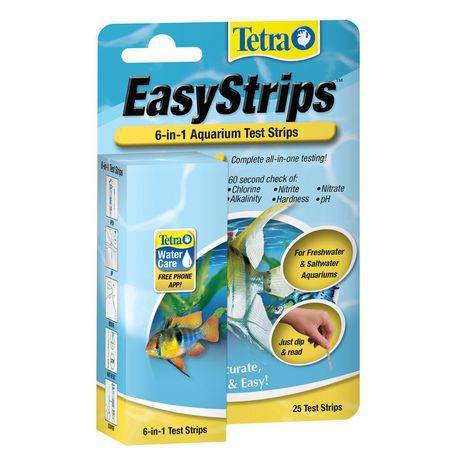 Tetra tetra easystrips bandelettes de test pour aquarium 6-en-1 - easystrips aquarium test strips 6-in-1 (25 units)