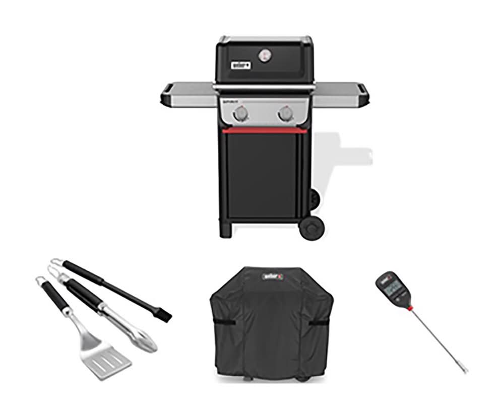 Spirit E-210 Lp Grill Bundle: 2 Burners, Compact Size, Even Heat, Ready-To-Grill Setup