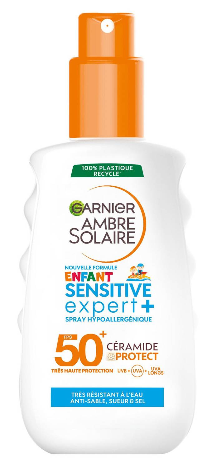 Garnier - Spray protection solaire sensitive expert enfant fps50 ambre solaire (150ml)