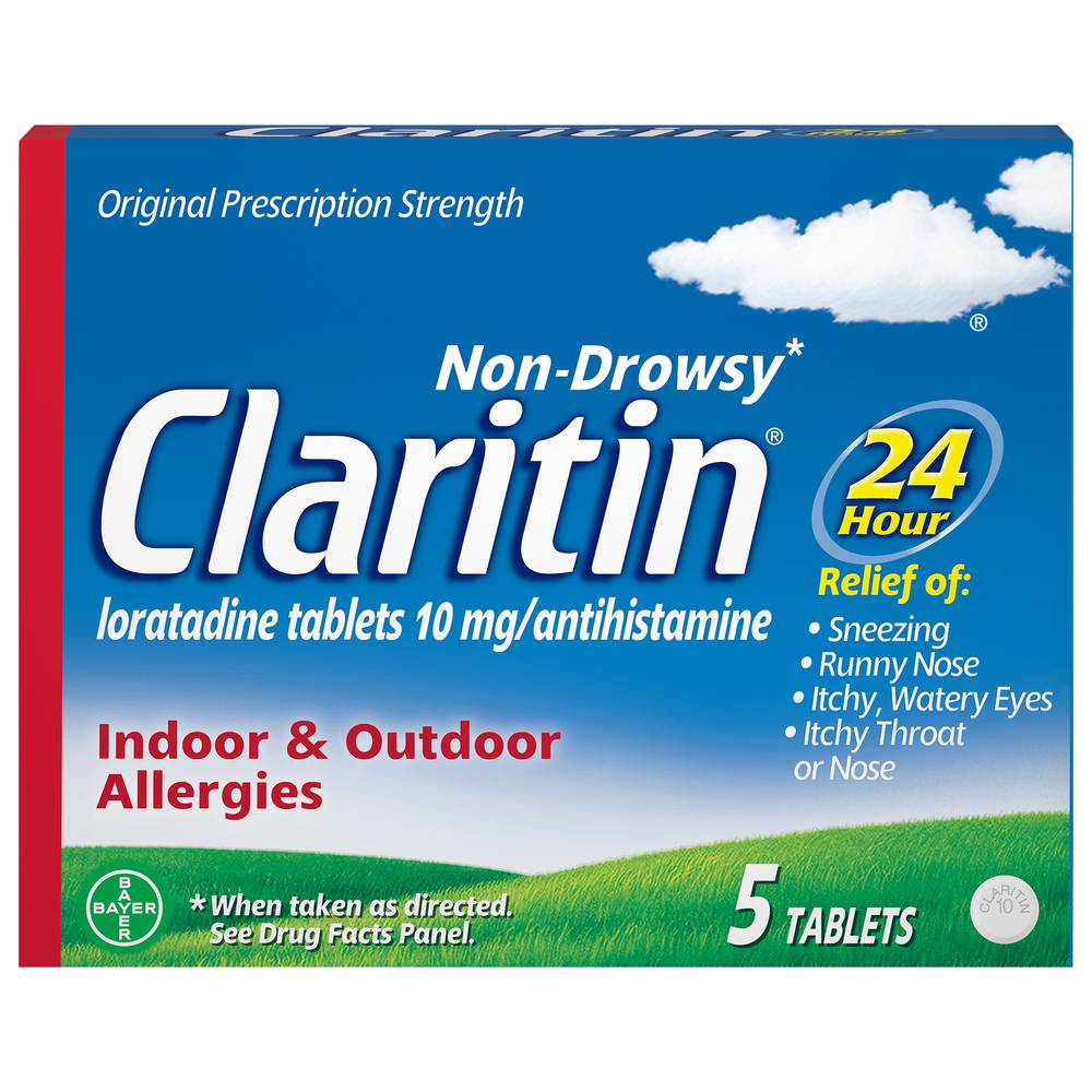 Claritin Indoor & Outdoor Non-Drowsy Allergy Tablets (5 ct)