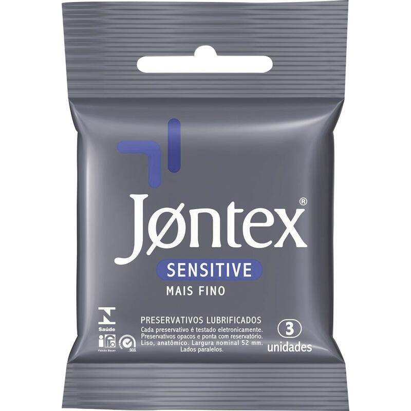 Jontex Preservativo lubrificado mais fino Sensitive