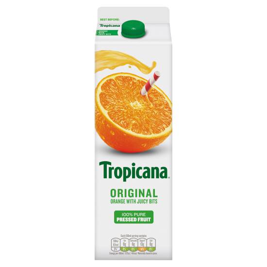 Tropicana Original Orange Juice With Juicy Bits (900ml)