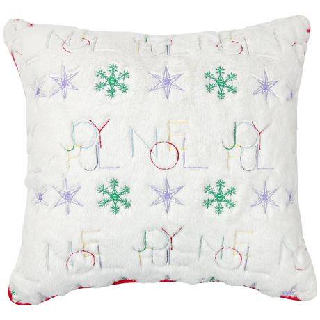 Holiday Time Coussin Décoratif Flocon De Neige Noel