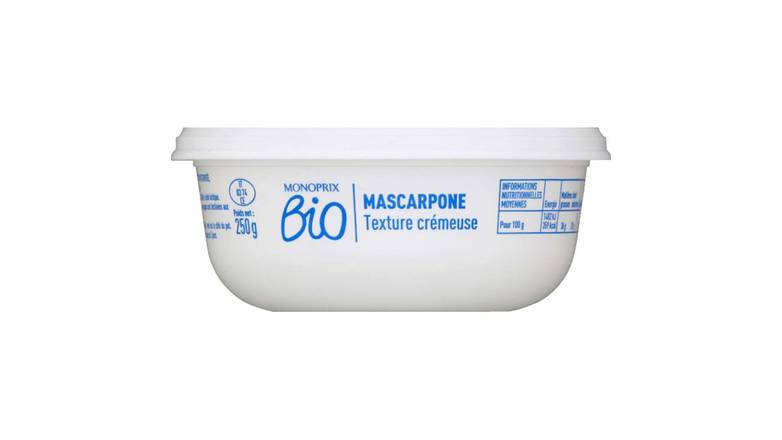 Monoprix Bio - Mascarpone texture crémeuse