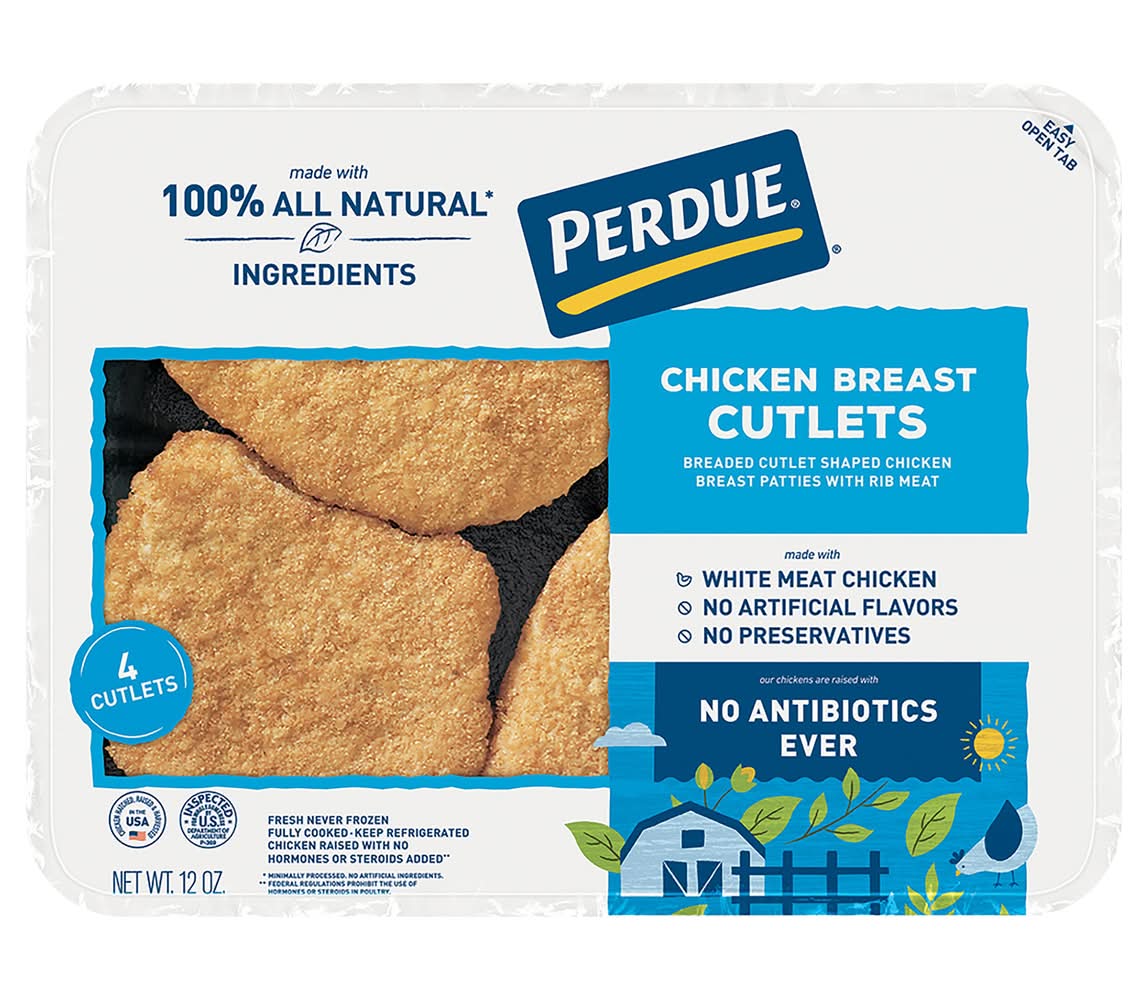 Perdue Chicken Breast Cutlets (12 oz, 4 ct)