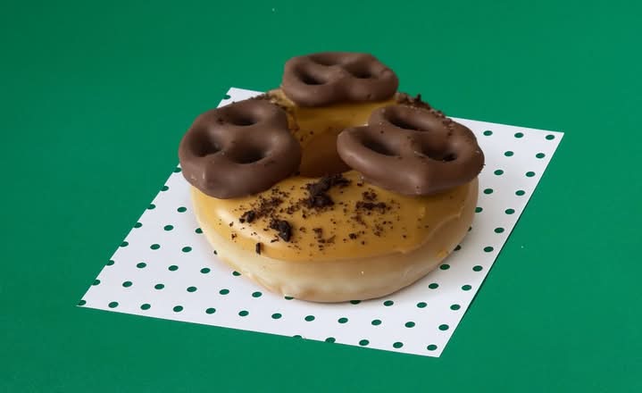 Caramel Choc Pretzel Doughnut