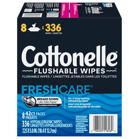 Cottonelle Flushable Wipes (336 ct)