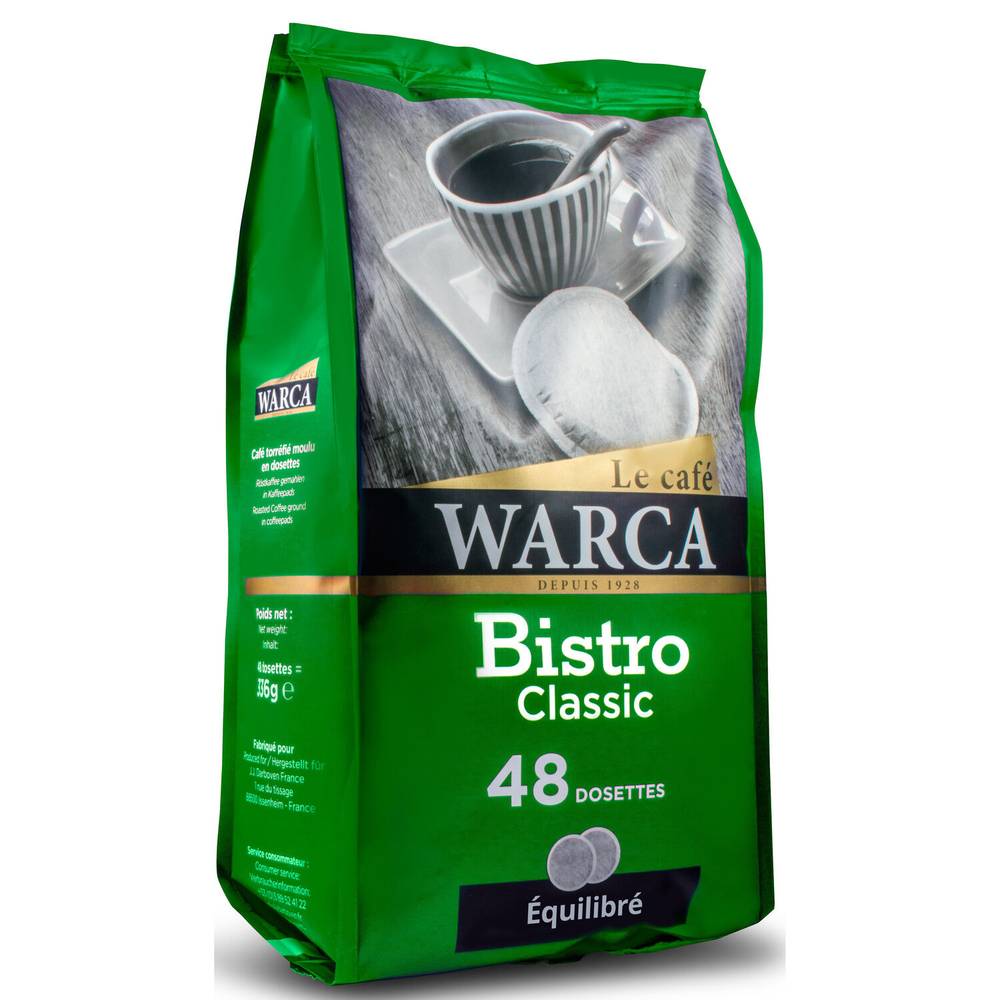 Warca - Café dosettes compatibles senseo bistro classic équilibré (48 pack, 7 g)