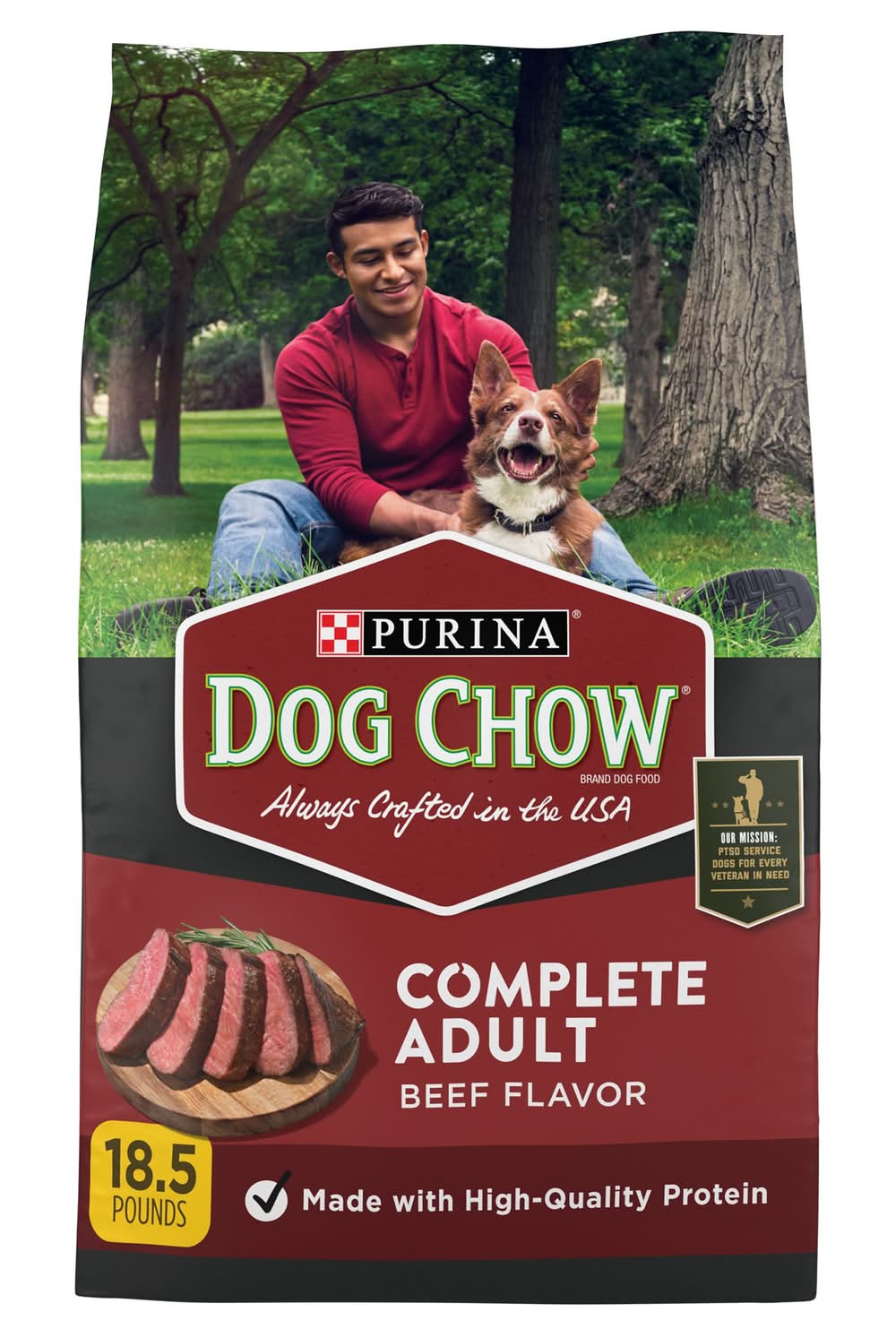 Purina Dog Chow Tender & Crunchy Adult Dry Dog Food - Beef (Flavor: Beef, Size: 18.5 Lb)