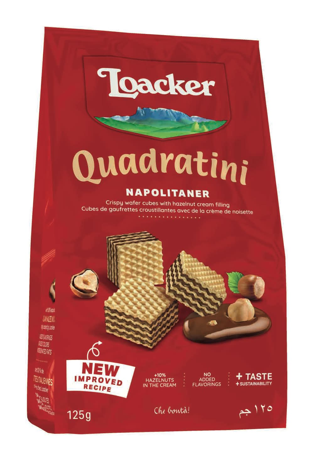 Loacker - Biscuits en cubes quadratini, napolitaner (125g)