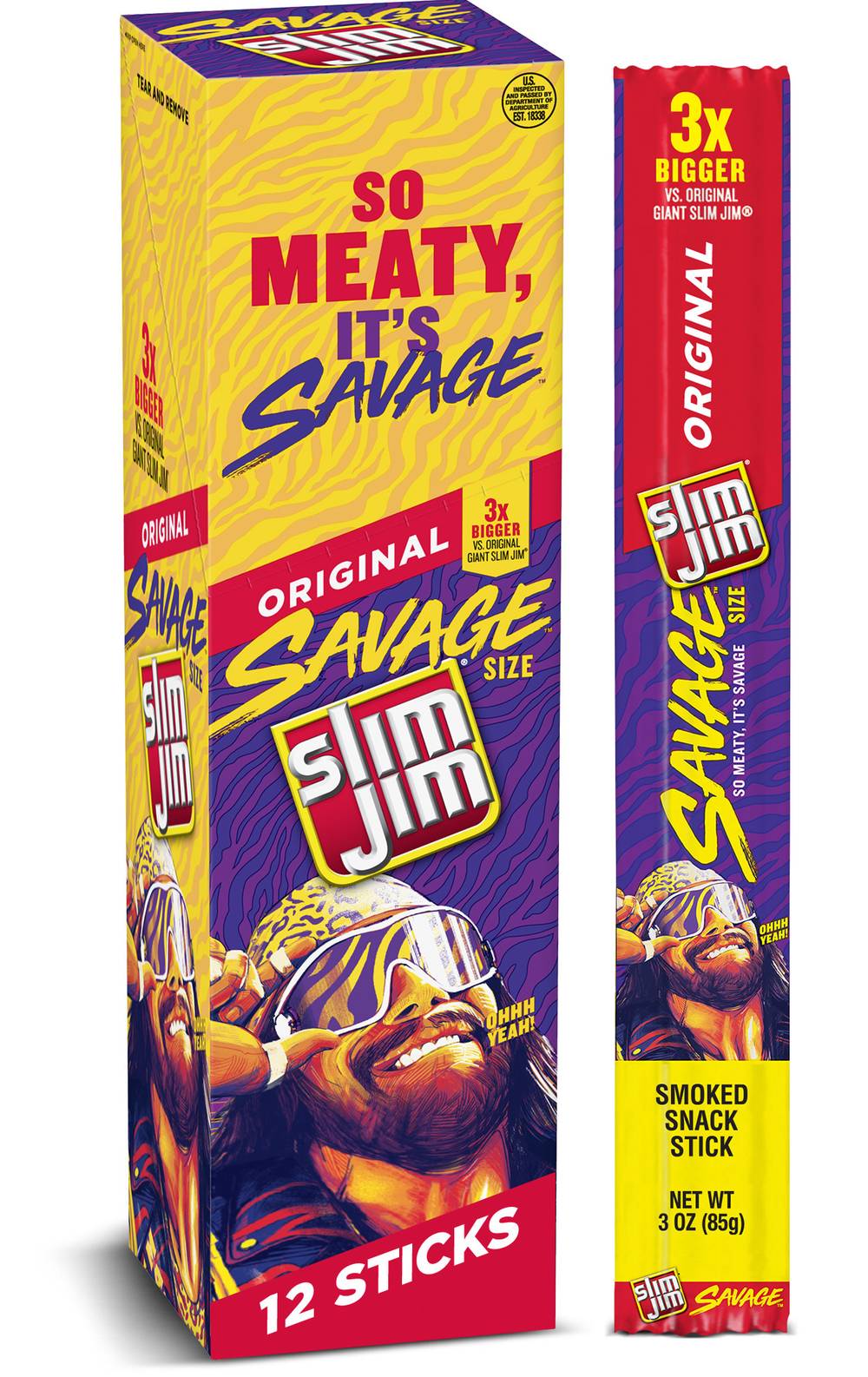 Slim Jim Smoked Original Snack Stick (0.5 oz)