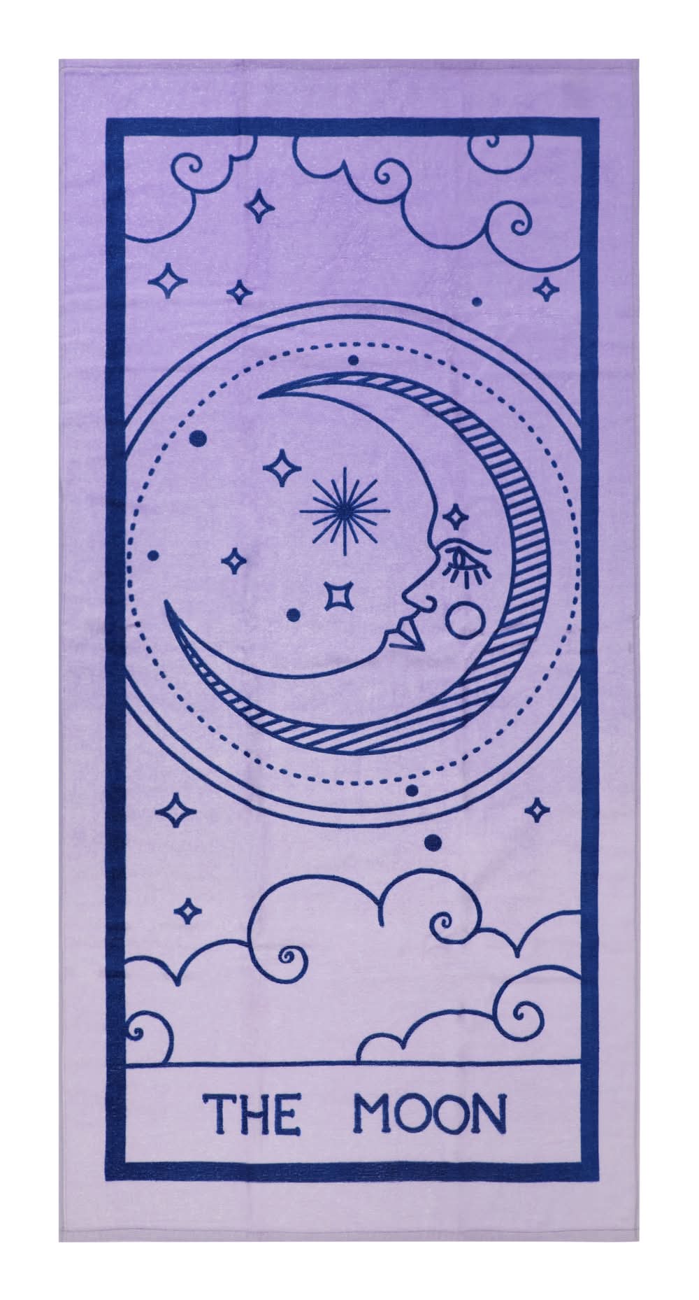Printed Beach Towels, 58x28 in , Tarot Moon