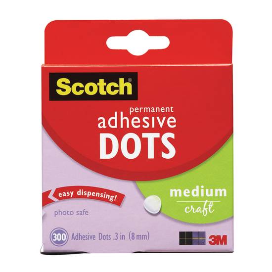 Scotch Permanent Adhesive Dots Medium Craft (300 ct)